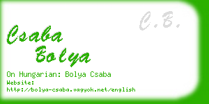 csaba bolya business card